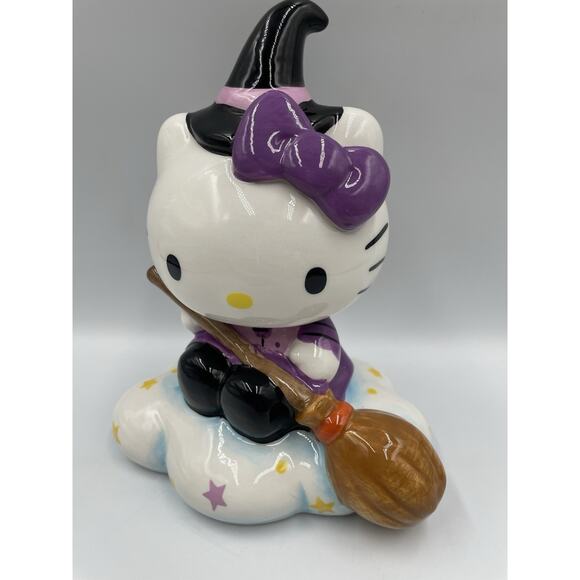 Hello Kitty Blue Sky Clayworks Halloween Flying Witch Figurine 23546 NEW! - Picture 3 of 6